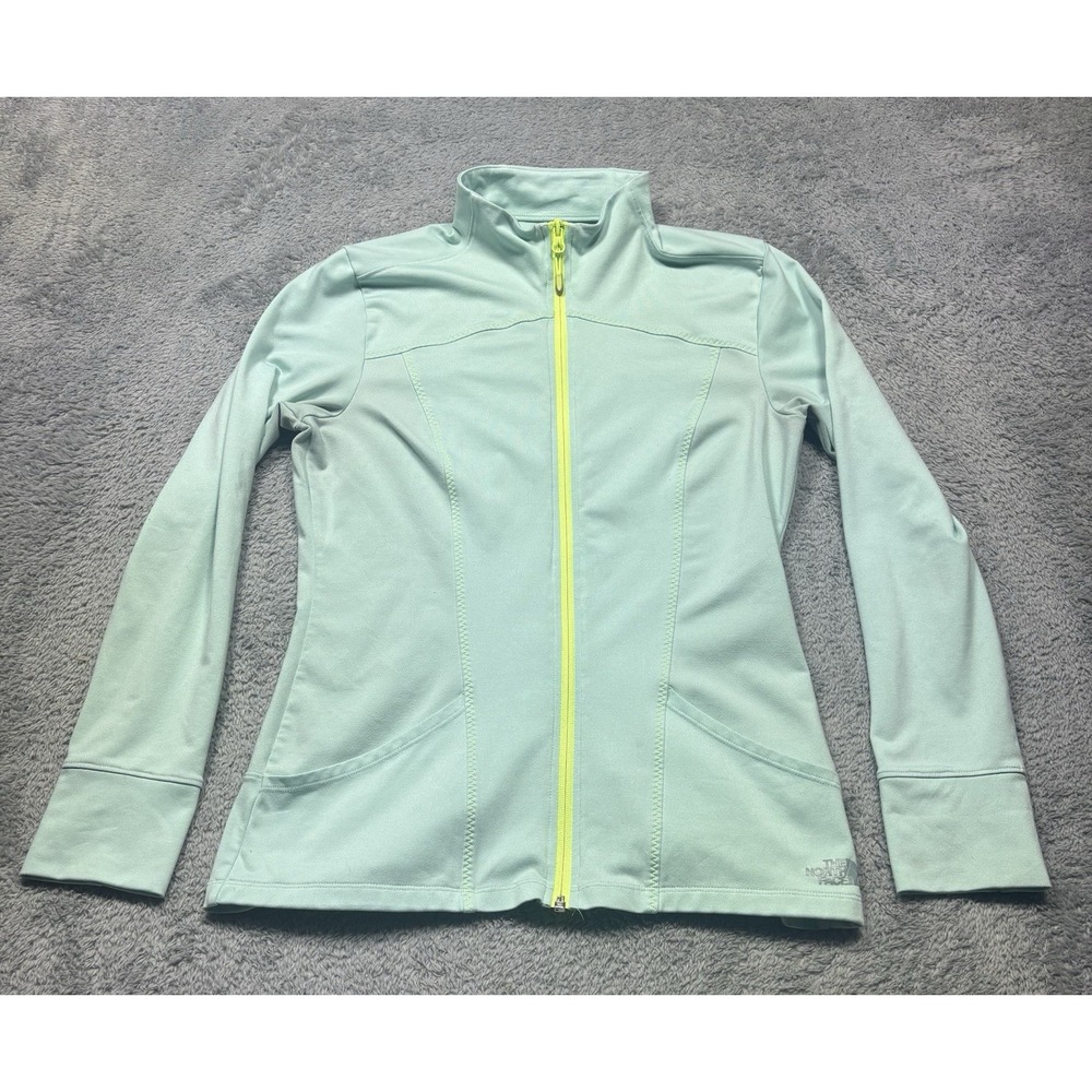 The North Face Jacket Women's M Green Full Zip Long Sleeve Athletic Active Thumb
